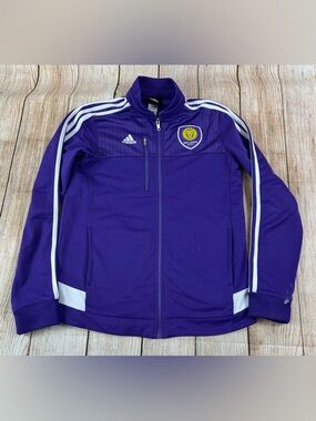 Adidas Orlando City SC Purple Jacket Soccer Futbol MLS Youth Meidum 10/12